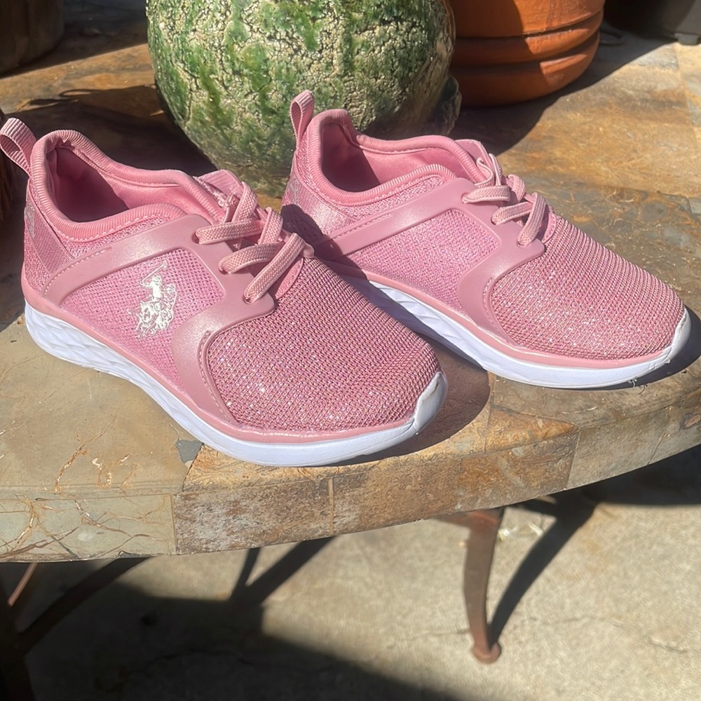 Polo little girls tennis shoes size 9 medium